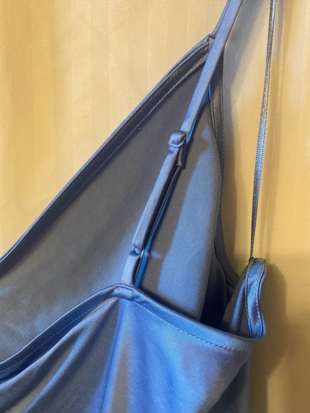 BNWOT Express Satin Slip Midi Dress in Shimmering Periwinkle Blue Size Medium - Picture 7 of 10